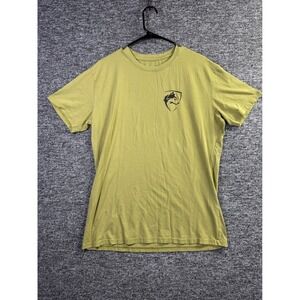 Alphalete Athletics Mens Performance Fit T-Shirt Olive Green Wolf Logo Large